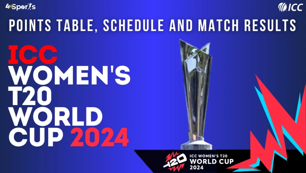 ICC Women's T20 World Cup Points Table 2024, Schedule and Match Results