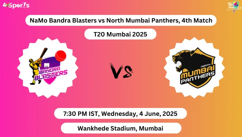 BB vs NMP Dream11 Team Prediction: Playing XI, Pitch Report, Fantasy Cricket Tips, Dream11 Team Captain And Vice Captain Choices Today Match 4th, T20 Mumbai 2025
