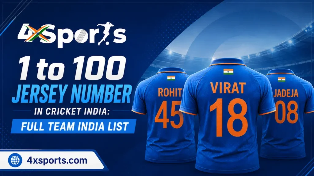 1 to 100 Jersey Number in Cricket India: Full Team India List 1 to 100 Jersey Number in Cricket India