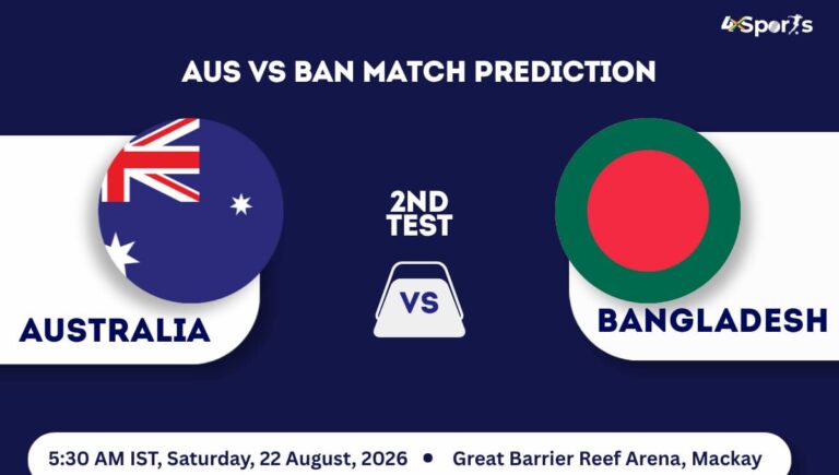 AUS vs BAN Match Prediction 2nd Test 2026