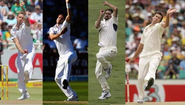 Cricket Bowler in Action