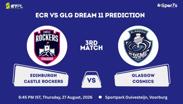 ECR vs GLG Dream 11 Prediction 3rd Match ETPL 2026