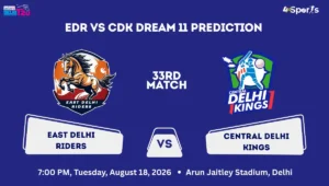 EDR vs CDK Dream11 Prediction Today Match 33rd: Playing XI, Pitch Report, Fantasy Cricket Tips, Dream11 Team Captain and Vice-Captain Choices – Delhi Premier League 2026