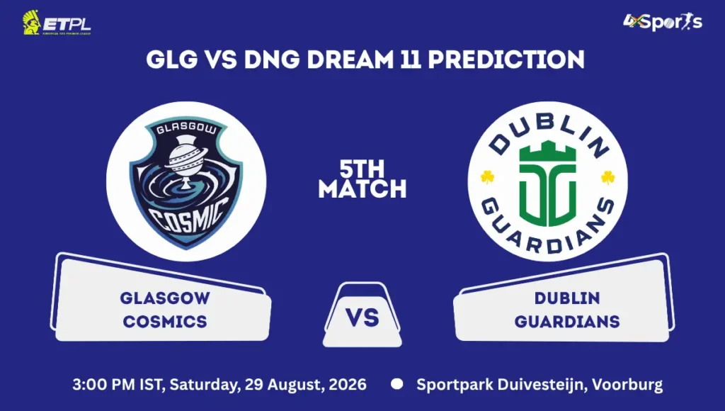 GLG vs DNG Dream 11 Prediction 5th Match ETPL 2026