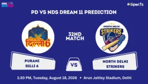 PD vs NDS Dream11 Prediction Today Match 32nd: Playing XI, Pitch Report, Fantasy Cricket Tips, Dream11 Team Captain and Vice-Captain Choices – Delhi Premier League 2026
