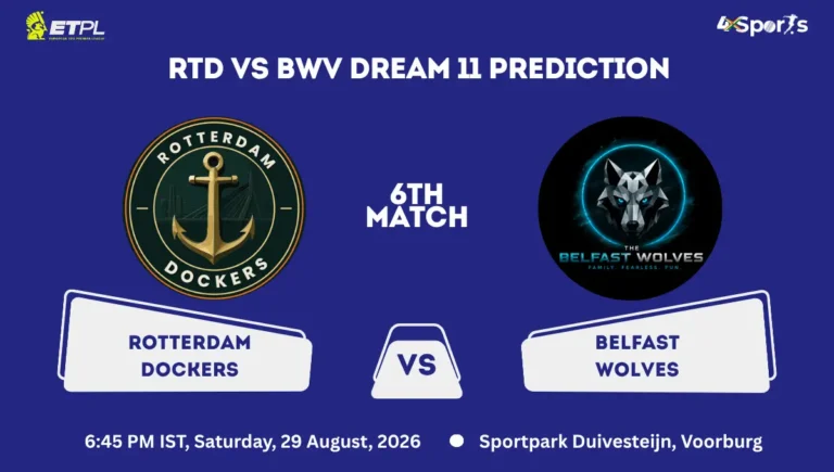 RTD vs BWV Dream 11 Prediction 6th Match ETPL 2026