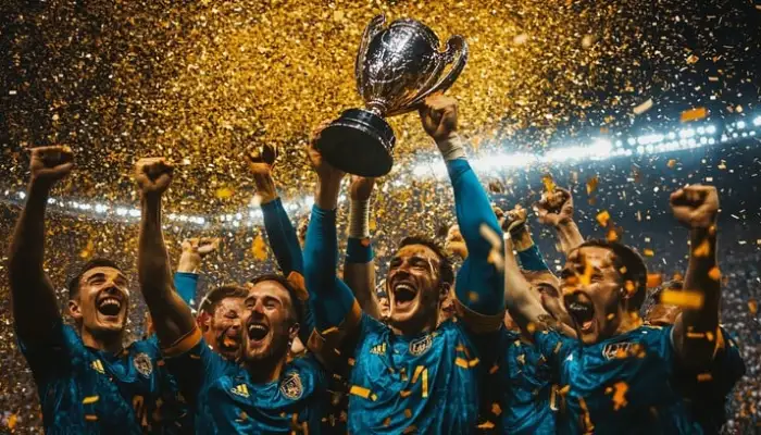 Team Celebrating Victory