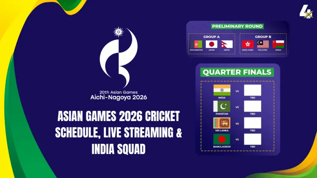 Asian Games 2026 Cricket Schedule, Live Streaming & India Squad Asian Games 2026 Cricket Schedule, Live Streaming & India Squad