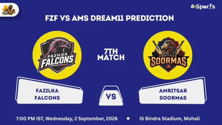 FZF vs AMS Dream11 Prediction Today Match 7th Sher E Punjab T20 2026