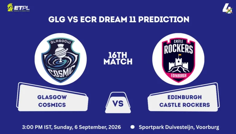 GLG vs ECR Dream11 Prediction Today Match 16th ETPL 2026