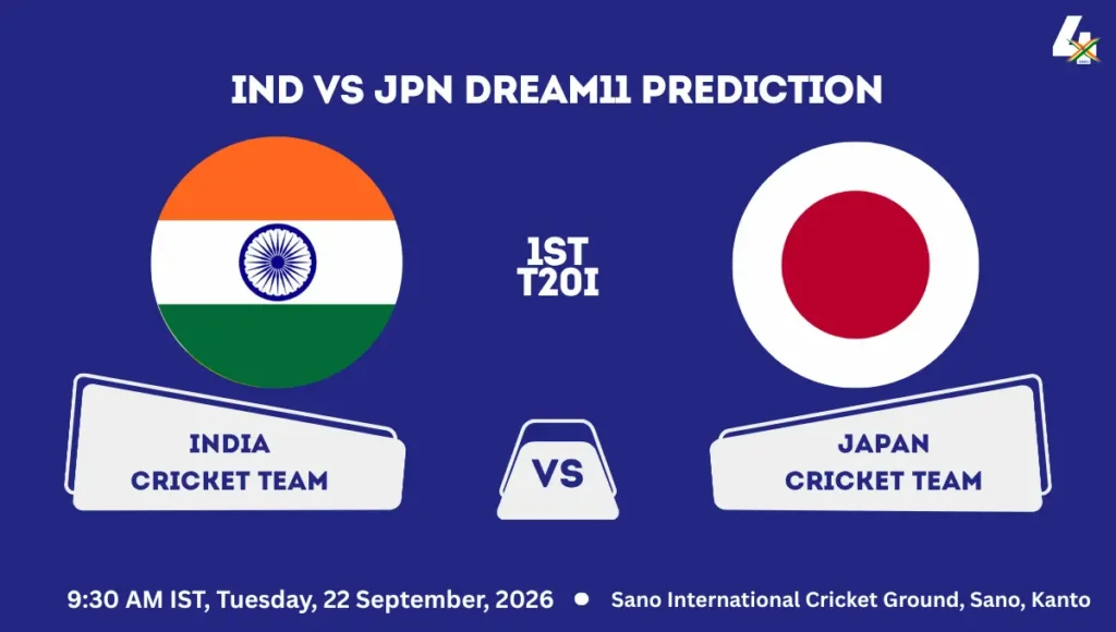 IND vs JPN Dream11 Prediction 1st T20I 2026