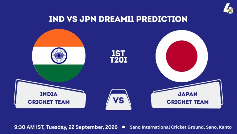 IND vs JPN Dream11 Prediction 1st T20I 2026