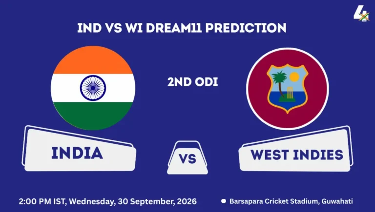 IND vs WI Dream11 Prediction Today Match 2nd ODI 2026