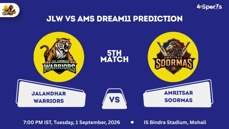 JLW vs AMS Dream11 Prediction Today Match 5th Sher E Punjab T20 2026