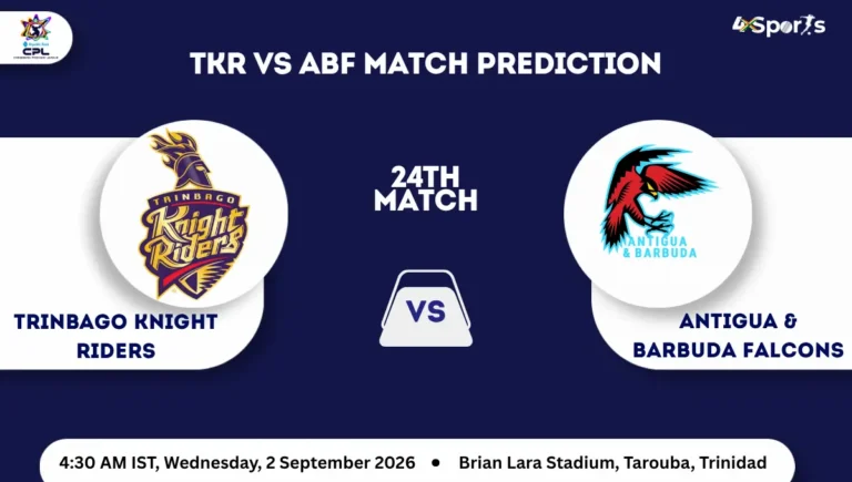 TKR vs JKM Match Prediction CPL 2026 Match 24th