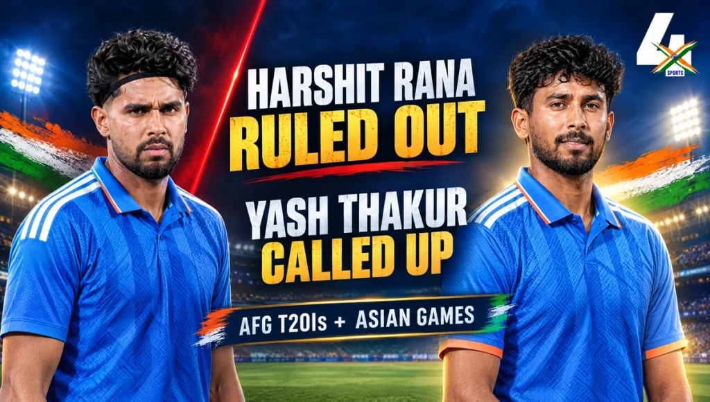 Harshit Rana Ruled Out, Yash Thakur Called Up