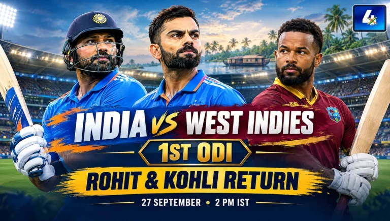 Rohit Sharma and Virat Kohli return for India vs West Indies first ODI on 27 September 2026