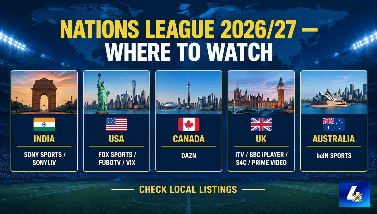 UEFA Nations League 2026/27 country-by-country official broadcaster guide