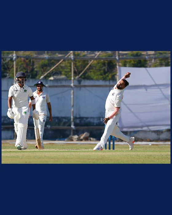 Archive photograph of Auqib Nabi; not the India vs West Indies 3rd ODI