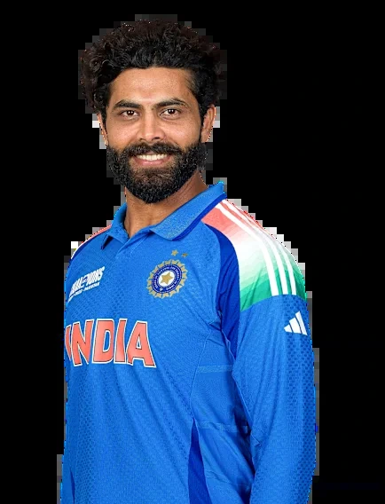 Ravindra Jadeja, the article’s best all-rounder in the world pick — authentic archive profile portrait.