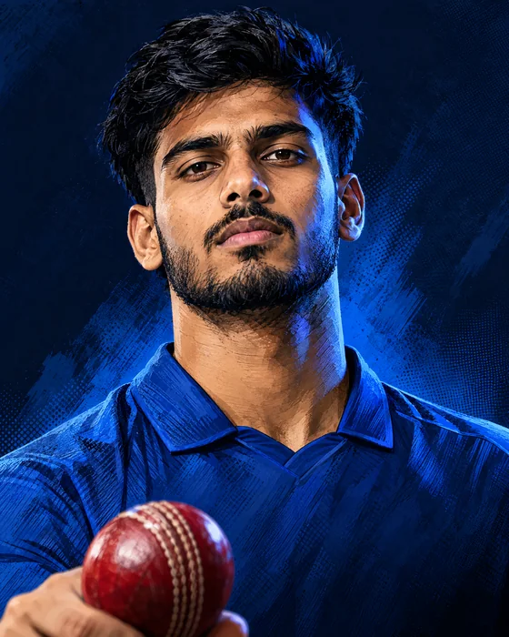 AI-assisted editorial illustration for Gurnoor Brar; not a real match photograph