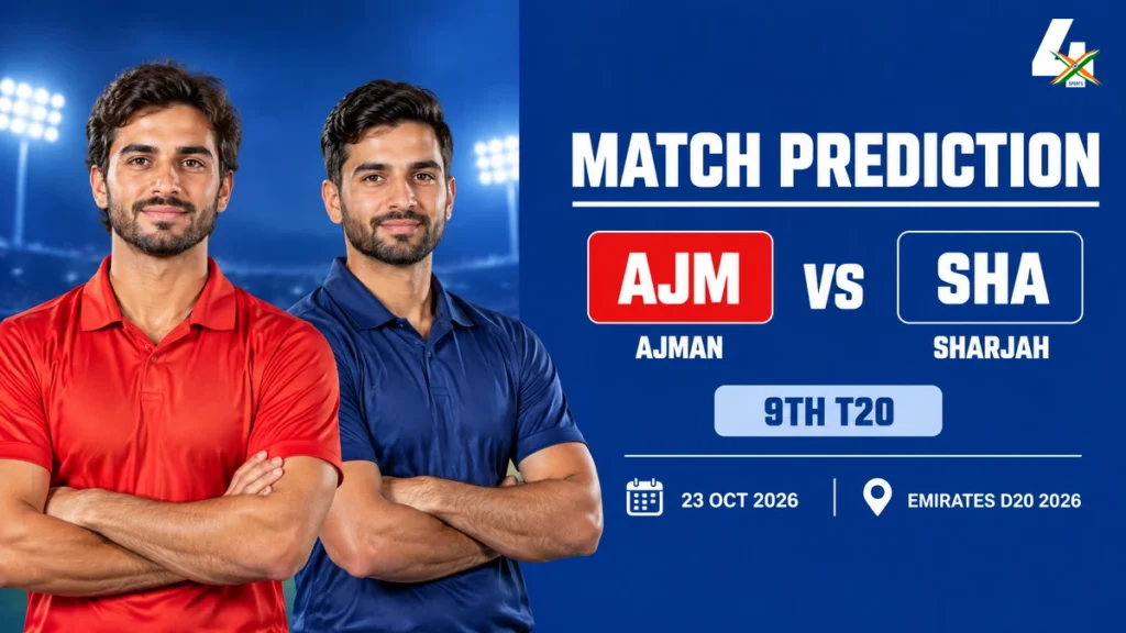 AJM vs SHA match prediction editorial illustration