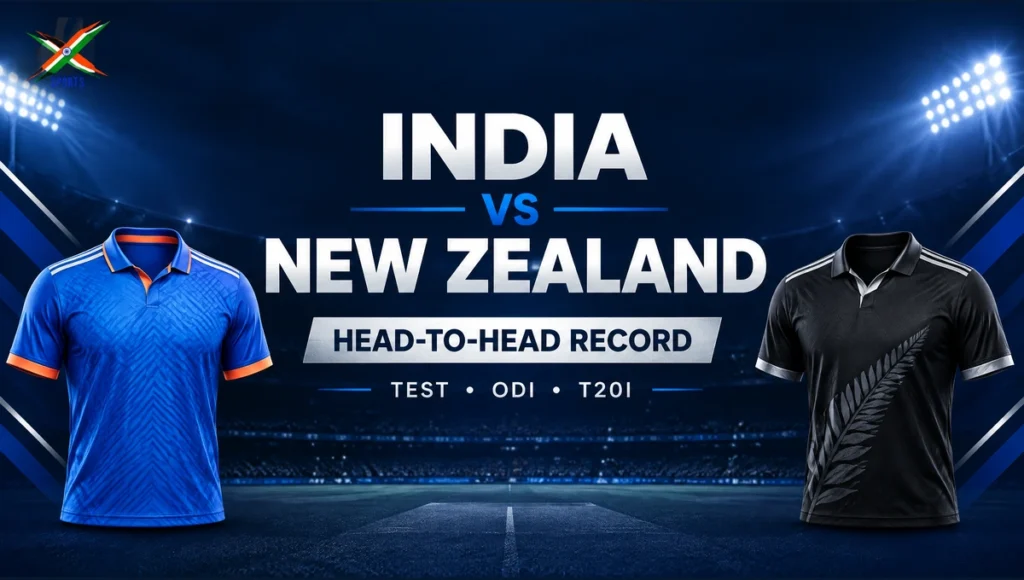 India vs New Zealand Head-to-Head Record — Test, ODI and T20I editorial cover.