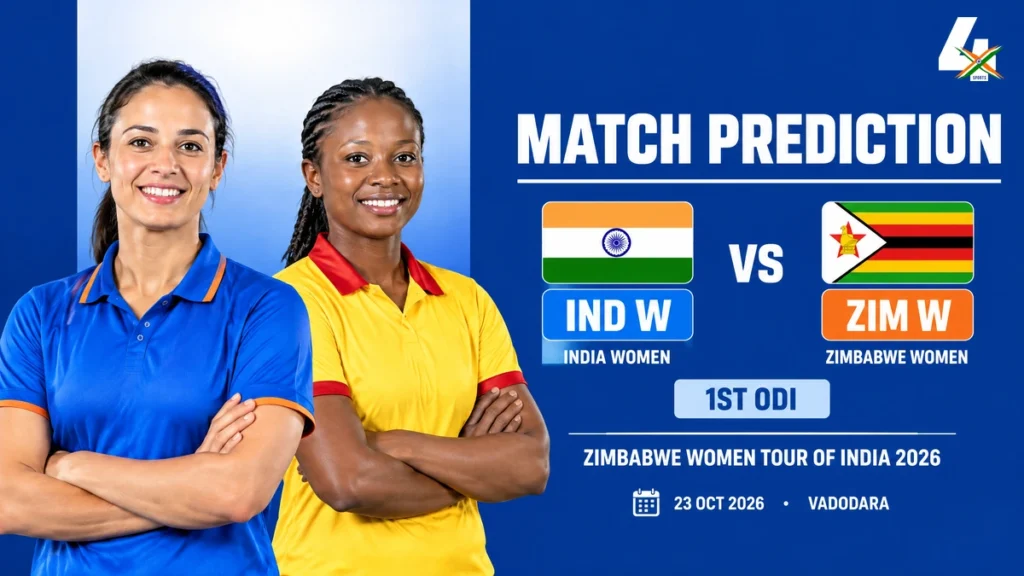 IND W vs ZIM W Match Prediction 1st ODI: Who Will Win Today’s Match Between India Women vs Zimbabwe Women? Editorial illustration of Smriti Mandhana and Josephine Nkomo for IND W vs ZIM W first ODI match prediction.