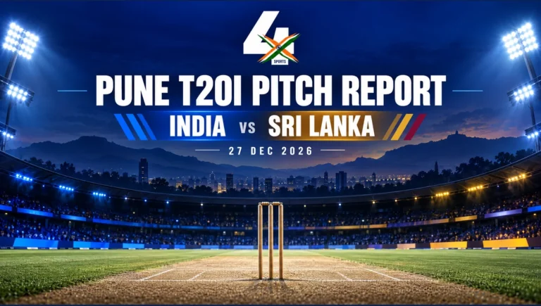 India vs Sri Lanka 2026 pune t20i pitch report editorial illustration