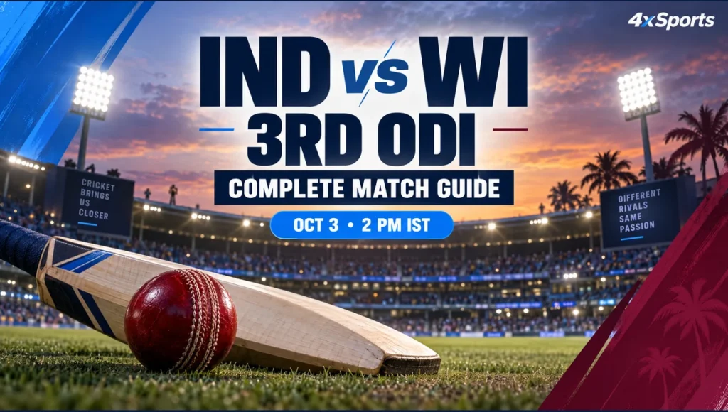 India vs West Indies 3rd ODI 2026: Complete New Chandigarh Match Guide Editorial cricket illustration for India vs West Indies third ODI complete match guide