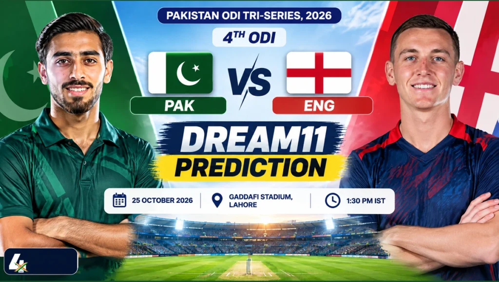 PAK vs ENG Dream11 Prediction Today Match 4th ODI: Playing XI, Pitch Report, Fantasy Cricket Tips, Dream11 Team Captain And Vice-Captain Choices – Pakistan ODI Tri-Series, 2026
