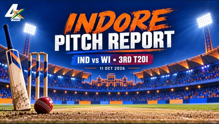 4xSports AI-assisted pitch illustration for Holkar Cricket Stadium, Indore